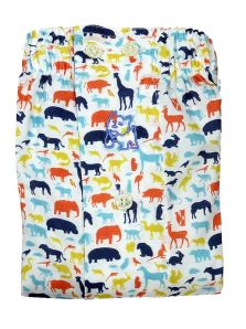 Boxer Kiff-kiff de tela estampado con animalitos en vivos colores