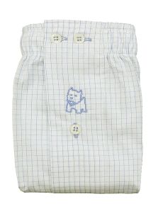 Boxer Kiff-kiff de tela a cuadritos en blanco