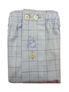 Boxer Kiff-kiff de tela azul claro a cuadros 