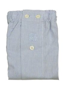 Boxer Kiff kiff de tela azul claro con cuadritos