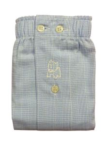 Boxer Kiff-kiff de tela en azul claro (estilo Principe de Gales)