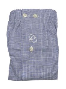 Boxer Kiff kiff de tela en azul a cuadros