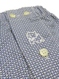 Boxer Kiff-kiff de tela azul con estampado geométrico