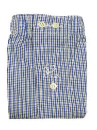 Boxer Kiff-kiff de tela multicuadritos en azul y blanco