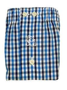 Boxer Kiff-kiff de tela en cuadritos azules vichy