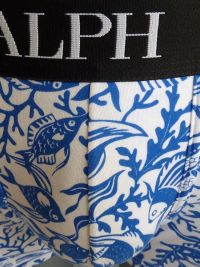 Boxer Polo Ralph Lauren fondo marino en blanco