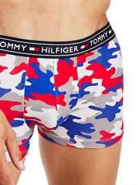 Boxer Tommy Hilfiger algodón estampado camuflaje rojo