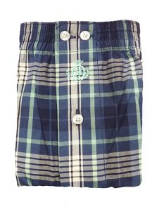 Boxer Guasch de tela a cuadros en azul y verde