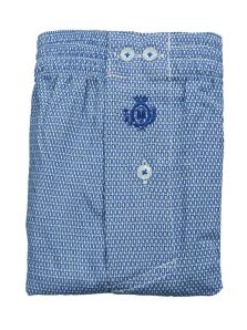 Boxer Guasch de tela con micro cuadritos en azul