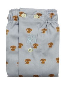 Boxer Kiff-kiff de tela azul claro con perritos
