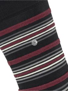 Calcetines Burlington a rayas en negro: la opción perfecta para una moda sofisticada.