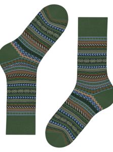 Un regalo ideal para el invierno: calcetines de Burlington para hombre con estilo Fair Isle.