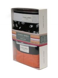2 Pack Ysabel Mora Underwear Boxer Naranja y Negro con prints