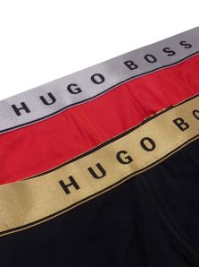 Caja con dos boxers de algodon en rojo y negro