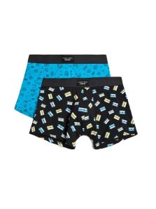 Pack Calzoncillos Ysabel Mora en azul con estampado musical