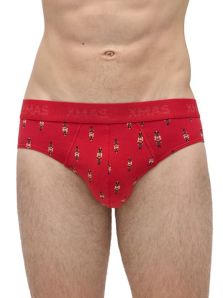 Regalo Ysabel Mora Hombre con slip y detalles navideños.