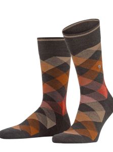 Calcetín Burlington Newcastle de lana en marrón