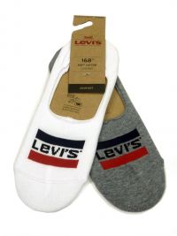 Pack de Calcetines Levi´s Invisible en Blanco y Gris