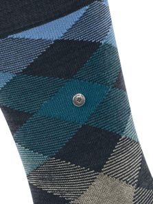 Burlington calcetines en verde con lana azul marino que viste tus pies con estilo