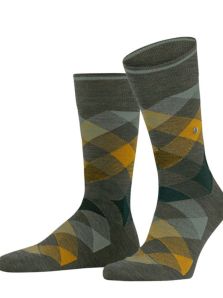 Calcetín Burlington Newcastle Melange de lana en azul acero