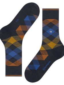 Calcetín Burlington Newcastle Melange, diseño clásico y azul cobalto para un estilo impecable.