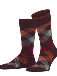Calcetín Burlington Newcastle Melange de lana en barolo (burdeos)