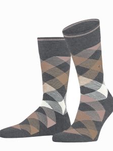 Calcetín Burlington Newcastle de lana en gris claro