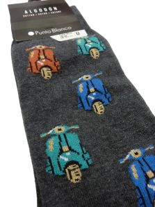 Nuevos calcetines estampados con motos clasicas
