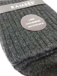 Calcetín Ramsés de lana cachemere anti-presión en gris