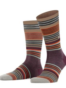 Calcetines Burlington Stripe a rayas en gris claro