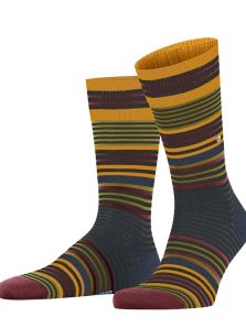 Calcetines Burlington Stripe a rayas en marrón