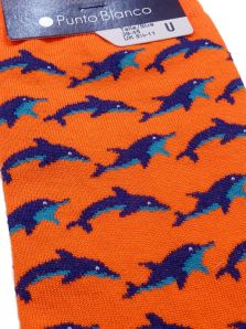 Calcetin estampado con calcetines de delfines para verano