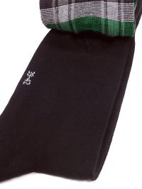 2 Pack de Calcetines Tommy a cuadros verde, gris y negro