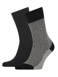 Pack Calcetines Tommy espiguilla en negro