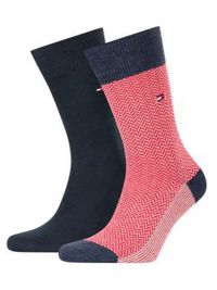 Pack Calcetines Tommy espiguilla en rojo y azul