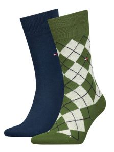 Pack Calcetines Tommy con rombos en verde y azul