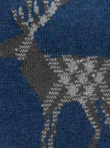 Calcetines estampados con ciervos de lana de Punto Blanco