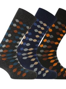 Calcetín Punto Blanco de cashmere/lana estampado con lunares
