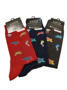 Calcetín Punto Blanco de algodón mod. Animales marinos