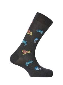 Calcetín Punto Blanco hombre algodón animales marinos, estilo informal, fresco y juvenil.