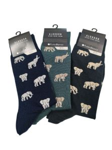 Calcetín Punto Blanco de algodón mod. Elefantes 