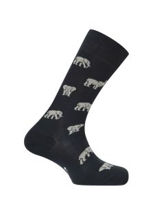 Calcetines algodón verano Punto Blanco elefantes para hombre, diseño juvenil y transpirable.