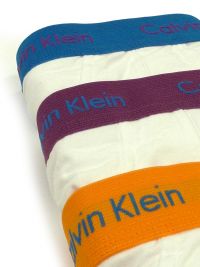 3 Pack Slips Calvin Klein blanco y goma a contraste