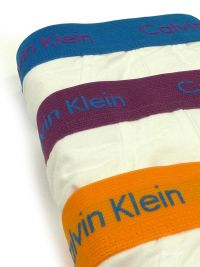 Pack Slips Calvin Klein blanco y goma a contraste