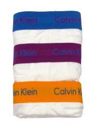 Pack Slips Calvin Klein blanco y goma a contraste