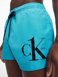 Bañador Calvin Klein One Short Logo en azul turquesa