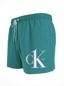 Bañador Calvin Klein One Short Logo en verde-azulado