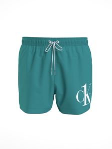 Bañador Calvin Klein One Short Logo en verde-azulado