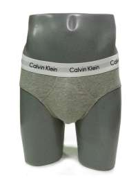 3 Pack Slips Calvin Klein básicos en algodón: blanco, gris y negro