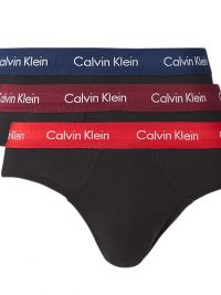 3 Pack Slips Calvin Klein algodón en negro